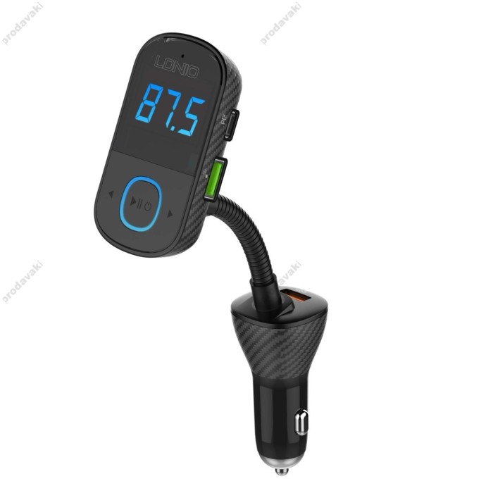 FM-трансмітер LDNIO C705Q Bluetooth 43W Black